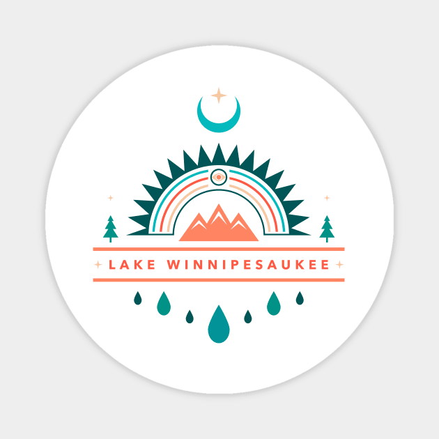 Lake Winnipesaukee boho Magnet by LeapDaze